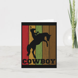 Carte Cowboy Rodeo Horse Rétro Western Cowboy Horseck Ri