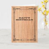 Carte Cowboy Rope Frame Anniversaire (Fleur jaune)