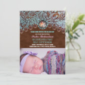 Carte cowboy rustique pays ouest Première communion sain (Debout devant)