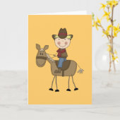 Carte Cowboy sur les tee-shirts et cadeaux de cheval (Fleur jaune)