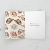 Carte Cowgirl occidentale Crème rose Casquette Cheval An (Intérieur)