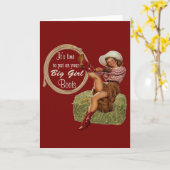 Carte Cowgirl Put On You Big Boots (Fleur jaune)