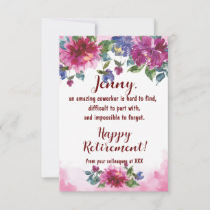 Carte Coworker Happy Retraite Laissant GoodBye Cote