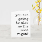 Carte Coworker Leave, Sarcastique, Simple, Devis (Fleur jaune)