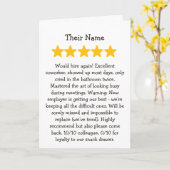 Carte Coworker leaving 5 star review (Fleur jaune)