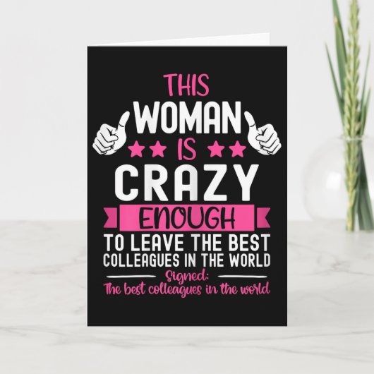 Carte Coworker Leaving Job, Going Away, Coworker Quittin (Devant)