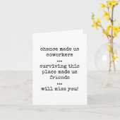 Carte Coworker Partant, Vous Manquera, Adieu, Typé (Fleur jaune)