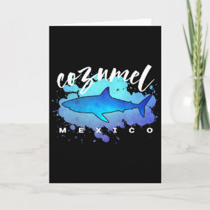 Carte Cozumel Mexique Requin Scu Plongeur Vacances de pr