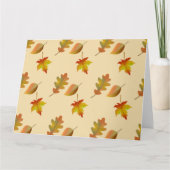 Carte Cozy autumn maple leaves oak leaves (Devant)