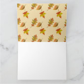 Carte Cozy autumn maple leaves oak leaves (Intérieur)