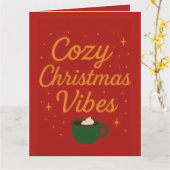 Carte Cozy Christmas Vibes (Fleur jaune)