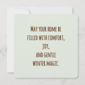 Carte Cozy Winter Cocoa Marshmallow Scene (Dos)