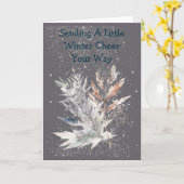 Carte Cozy Winter Nights Colorful Card (Fleur jaune)