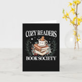 Carte Cozyreader Book Society Boisson Noël Lecture (Fleur jaune)