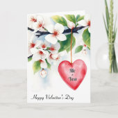 Carte Crabapple Tree Heart Saint-Valentin (Devant)