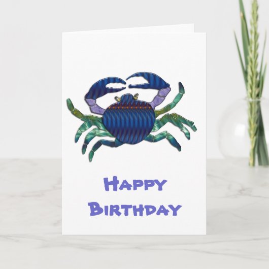 Carte Crabe bleu émaux (Devant)