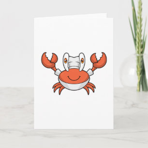 Carte Crabe comme cuire avec casquette de Cuisine