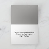 Carte Crabe ermite d'anniversaire lisant un message sur (Intérieur)