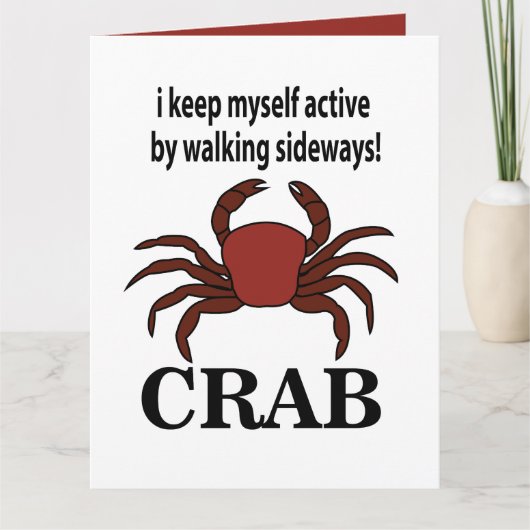 Carte Crabe Je Me Garde Actif En Marchant Sur Les Voies  (Devant)