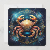 Carte Crabe Mystique Gardien Lunaire Art Côtiers Céleste (Devant)