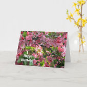 Carte Crabelle rose Photo florale Anniversaire (Fleur jaune)