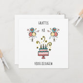 Carte Crabes på foetssedagen | Joyeux anniversaire (Devant/Arrière en situation)