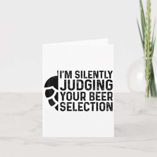Carte Craft Beer Silently Judging Your Beer Selection Sn (Devant)