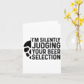 Carte Craft Beer Silently Judging Your Beer Selection Sn (Fleur jaune)