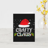 Carte Crafty Claus Christmas Lights Santa Pajama Family (Fleur jaune)