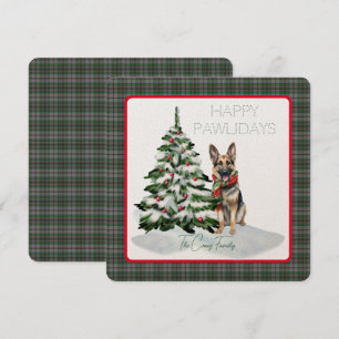 Carte Craig Tartan moderne Happy Pawlidays Chien