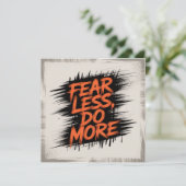 Carte Craignez moins, faites plus (Debout devant)