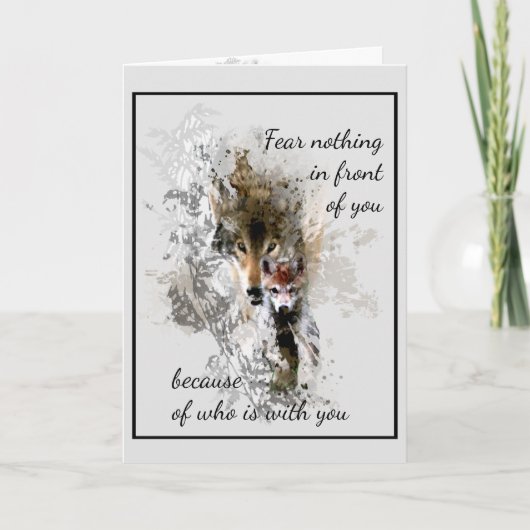 Carte Craindre rien devant vous Citation Inspirationnell (Devant)