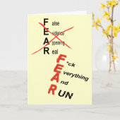 CARTE CRAINTE (Fleur jaune)