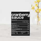 Carte Cranberry Sauce Nutrition Funny Thanksgiving Chris (Fleur jaune)