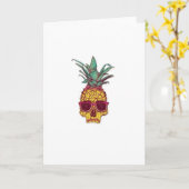 Carte crâne à ananas (Fleur jaune)
