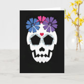 Carte Crâne avec fleurs (Fleur jaune)