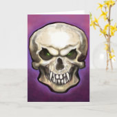 Carte Crâne avec les doigts (Fleur jaune)