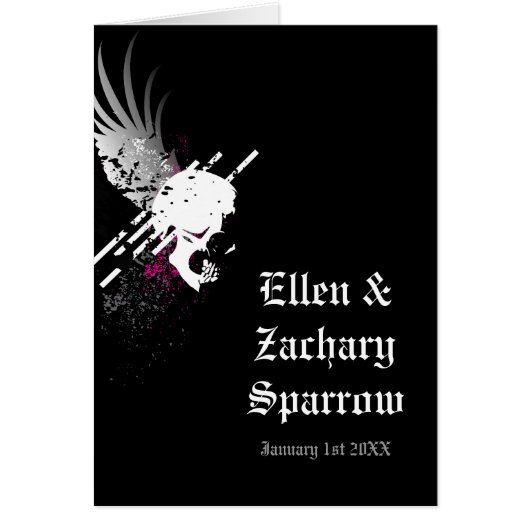 carte crâne couple (Devant)