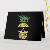 Carte Crâne d'ananas tactique dans les lunettes de solei (Fleur jaune)