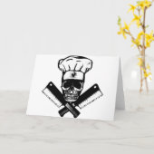 Carte Crâne de chef (B&W) (Fleur jaune)