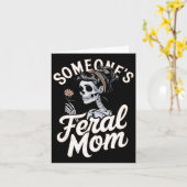 Carte Crâne de Fleur Sauvage de Squelette de Maman Sauva (Fleur jaune)