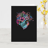 Carte Crâne de fleurs (Fleur jaune)