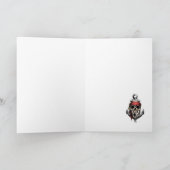 Carte Crâne de Pirate Anniversaire Unique (Intérieur)