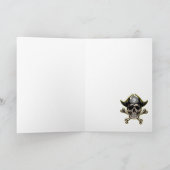Carte Crâne de Piraterie de la Fête d'Anniversaire (Intérieur)