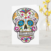 Carte Crâne de sucre (Fleur jaune)