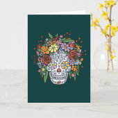 Carte Crâne de sucre de Flowerhair (Fleur jaune)