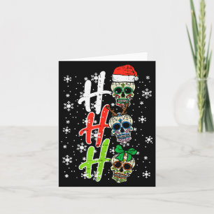 Carte Crâne de sucre de Noël Ho Ho Ho Xmas Mexicain Homm
