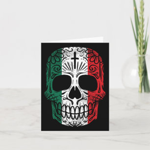 Carte Crâne de sucre Drapeau mexicain Cinco De Mayo Dia
