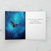 Carte Crâne effrayant Corbeau Joy Halloween (Intérieur)