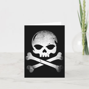 Carte Crâne et os croisés de pirate en détresse